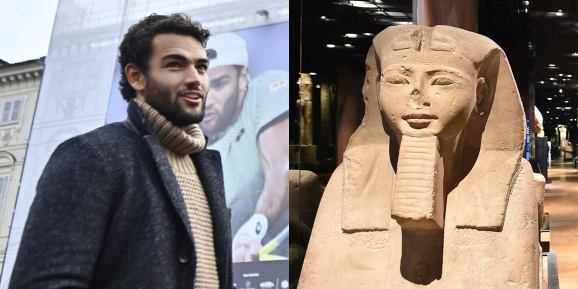 Berrettini incantato dal Museo Egizio: "La storia fa capire il presente"