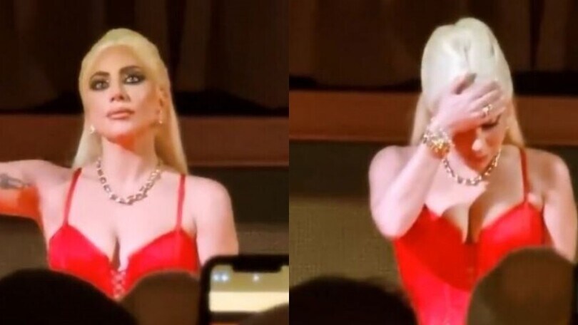 Lady Gaga in lacrime alla prima di House of Gucci: il video di Marchisio
