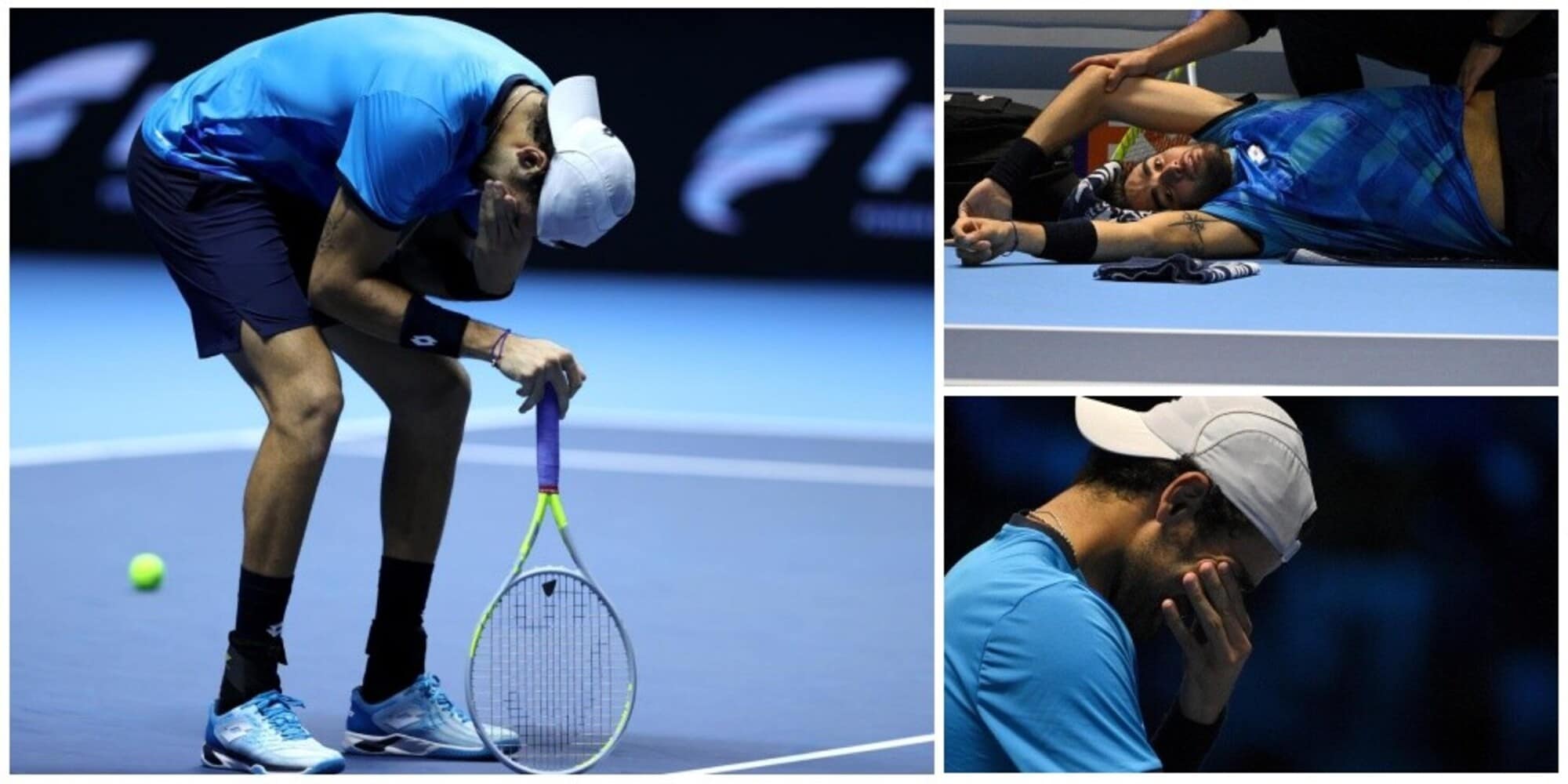 Atp Finals, Berrettini si infortuna: abbandona il campo in lacrime