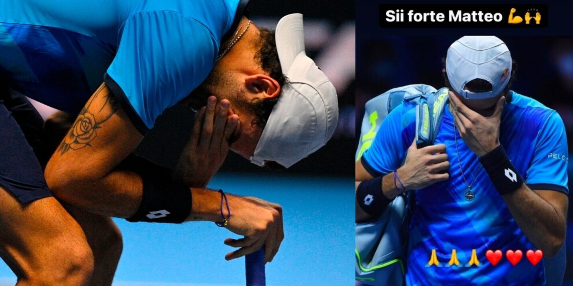 Berrettini consolato da Djokovic: “Sii forte, Matteo!”