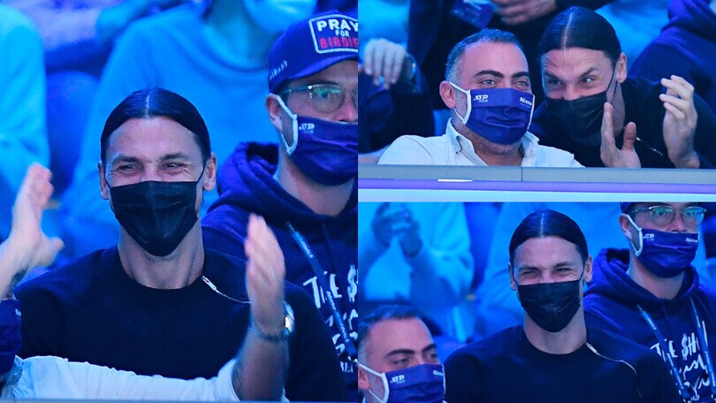 Atp Finals, Ibrahimovic tra il pubblico se la ride