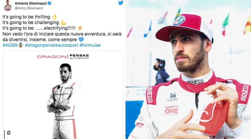 Arriva l'ufficialità per Giovinazzi, dal 2022 correrà in Formula E: "Non vedo l'ora"