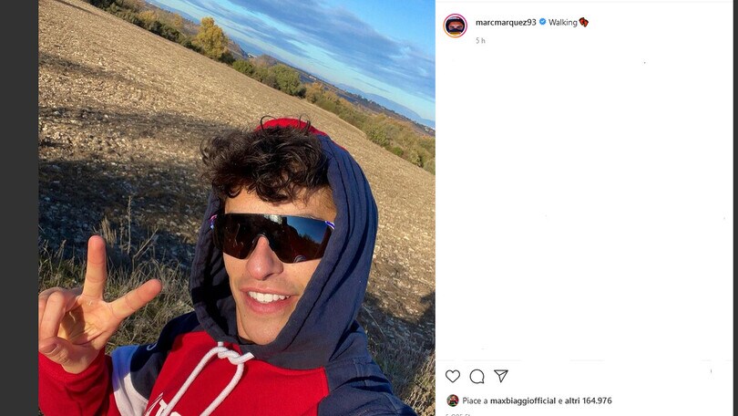 MotoGp: Marc Marquez riappare sui social