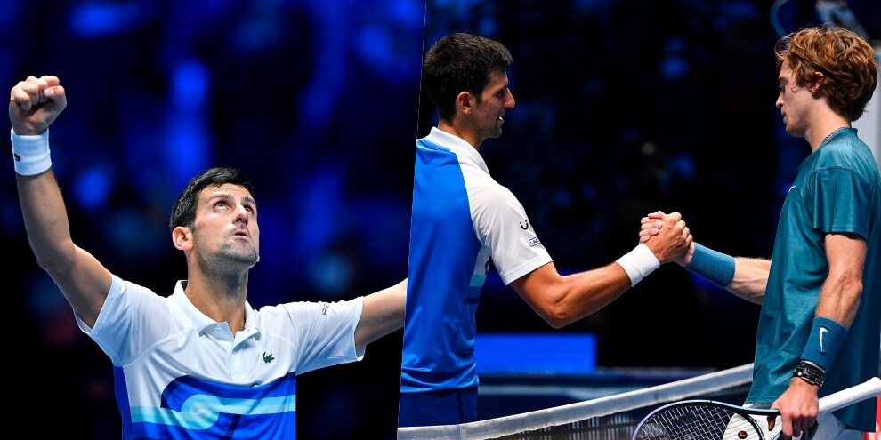 Atp Finals, Djokovic batte Rublev e vola in semifinale