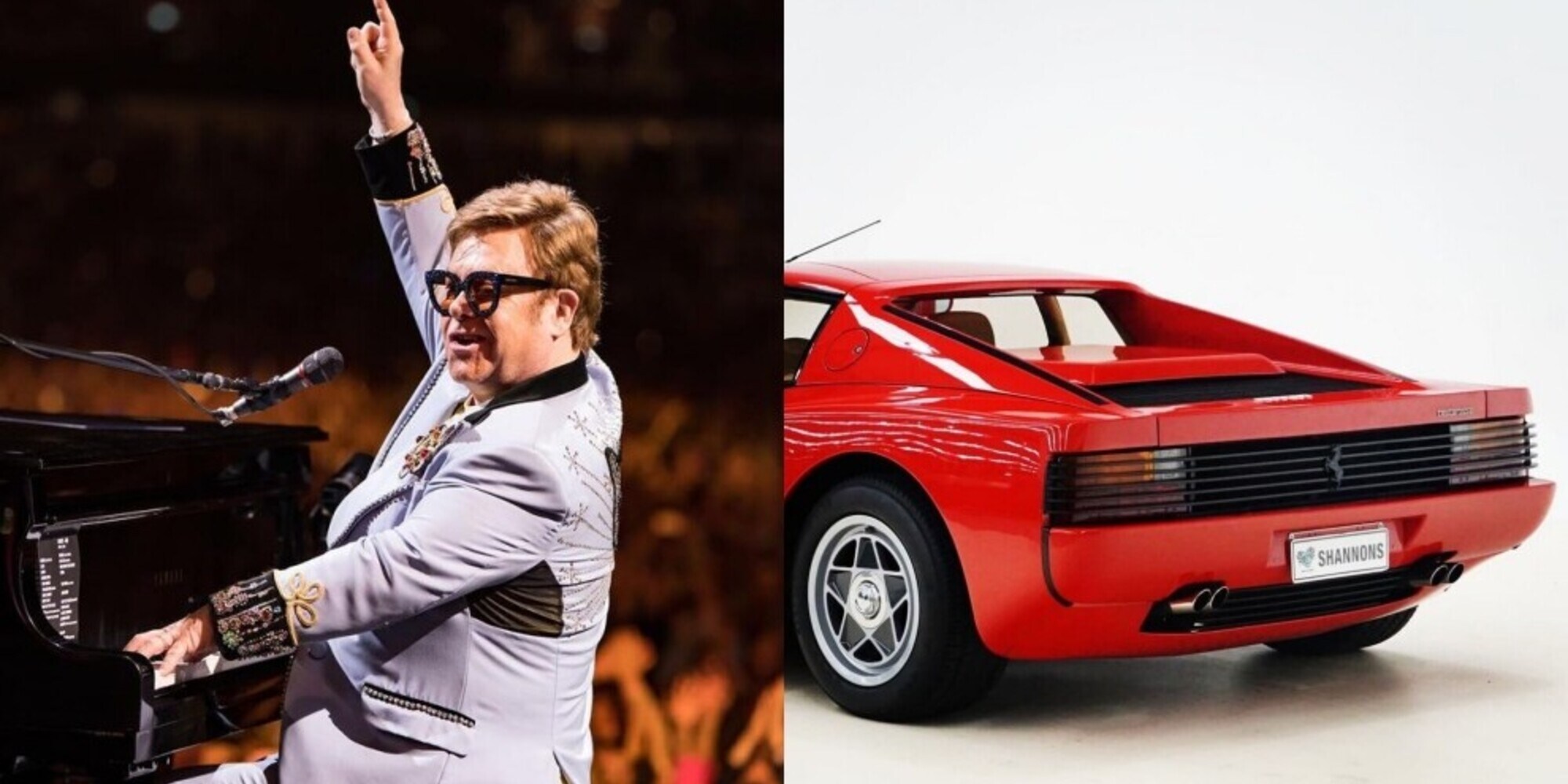 La Ferrari Testarossa di Elton John va all'asta: era il regalo per i 40 anni
