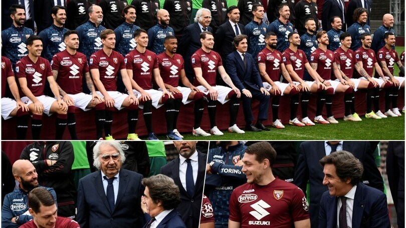 Torino, il backstage della foto ufficiale: sorrisi tra Cairo e Belotti