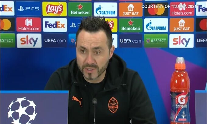 De Zerbi: "Può starci di perdere con Real Madrid ed Inter"