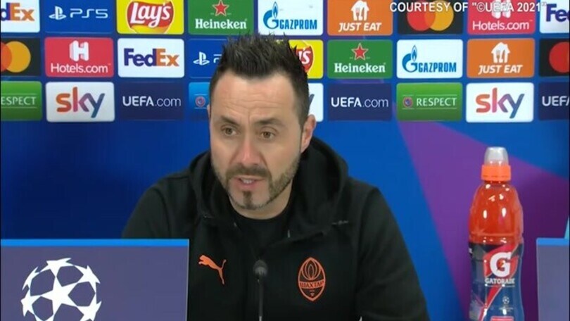 De Zerbi: "Può starci di perdere con Real Madrid ed Inter"