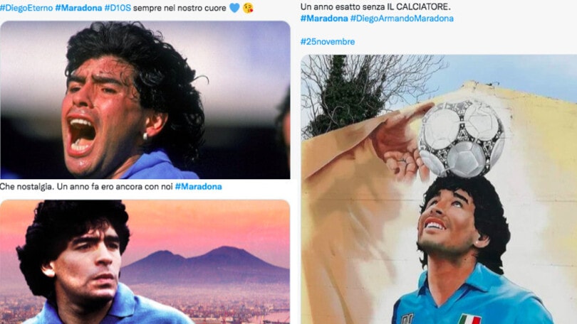 Un anno senza Maradona, quanto affetto sui social network
