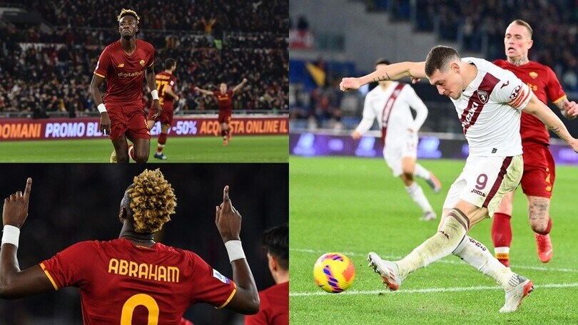 Il Torino cade a Roma e perde Belotti: all'Olimpico decide Abraham