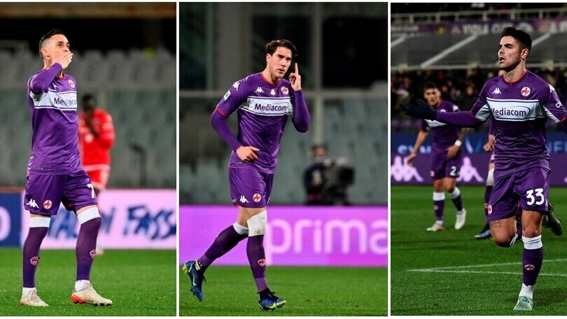 Fiorentina, tris vincente contro la Sampdoria: che show dell'attacco viola