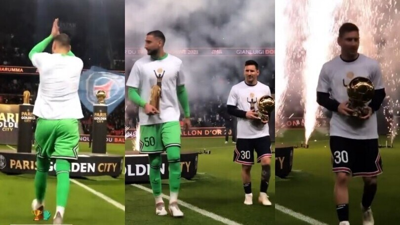 Donnarumma e Messi osannati al Parco dei Principi: la festa con i tifosi