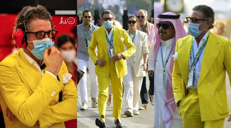GP d'Arabia Saudita, Lapo Elkann e Roberto Mancini ospiti nel box Ferrari