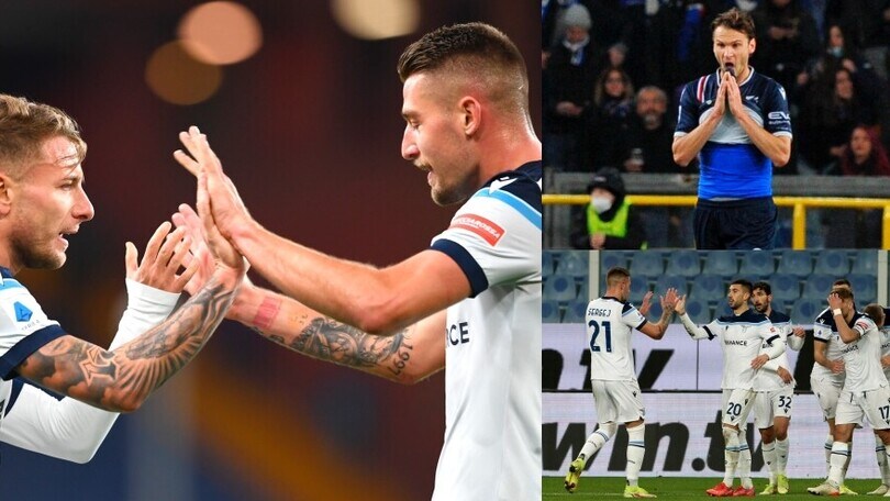 Lazio, tris alla Sampdoria: Milinkovic e due volte Immobile per il 3-1