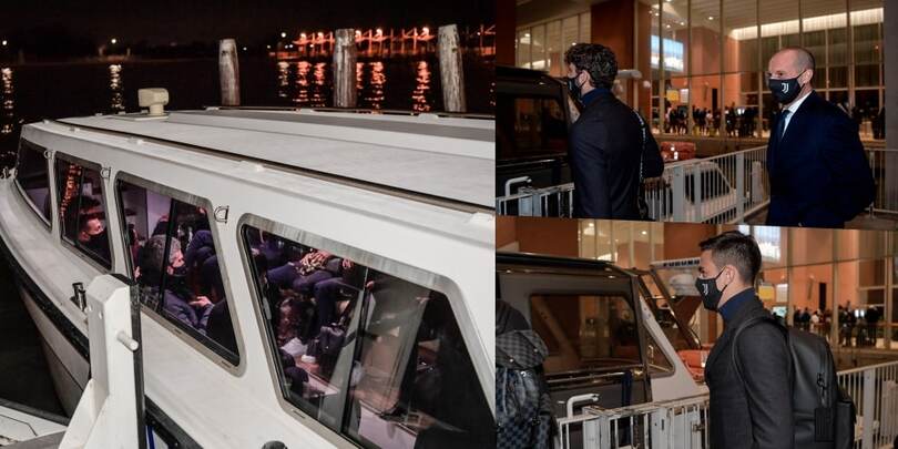 La Juve è arrivata Venezia: viaggio in vaporetto per raggiungere l'hotel