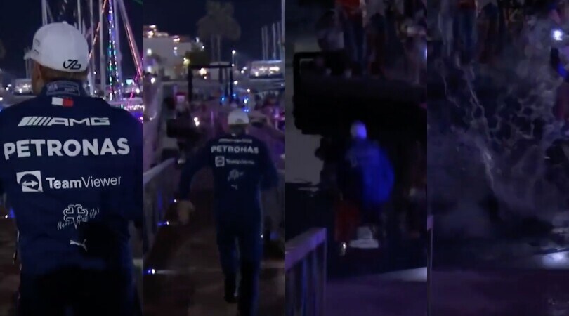 Bottas saluta la Mercedes e le polemiche: super tuffo dopo la gara ad Abu Dhabi