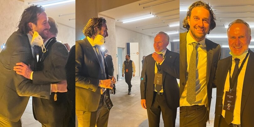Toni e Rummenigge alla cerimonia del Golden Boy: abbracci, pose e sorrisi