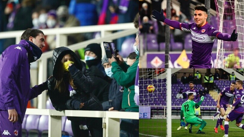 Fiorentina agli ottavi. Vlahovic, selfie e pochi minuti in campo