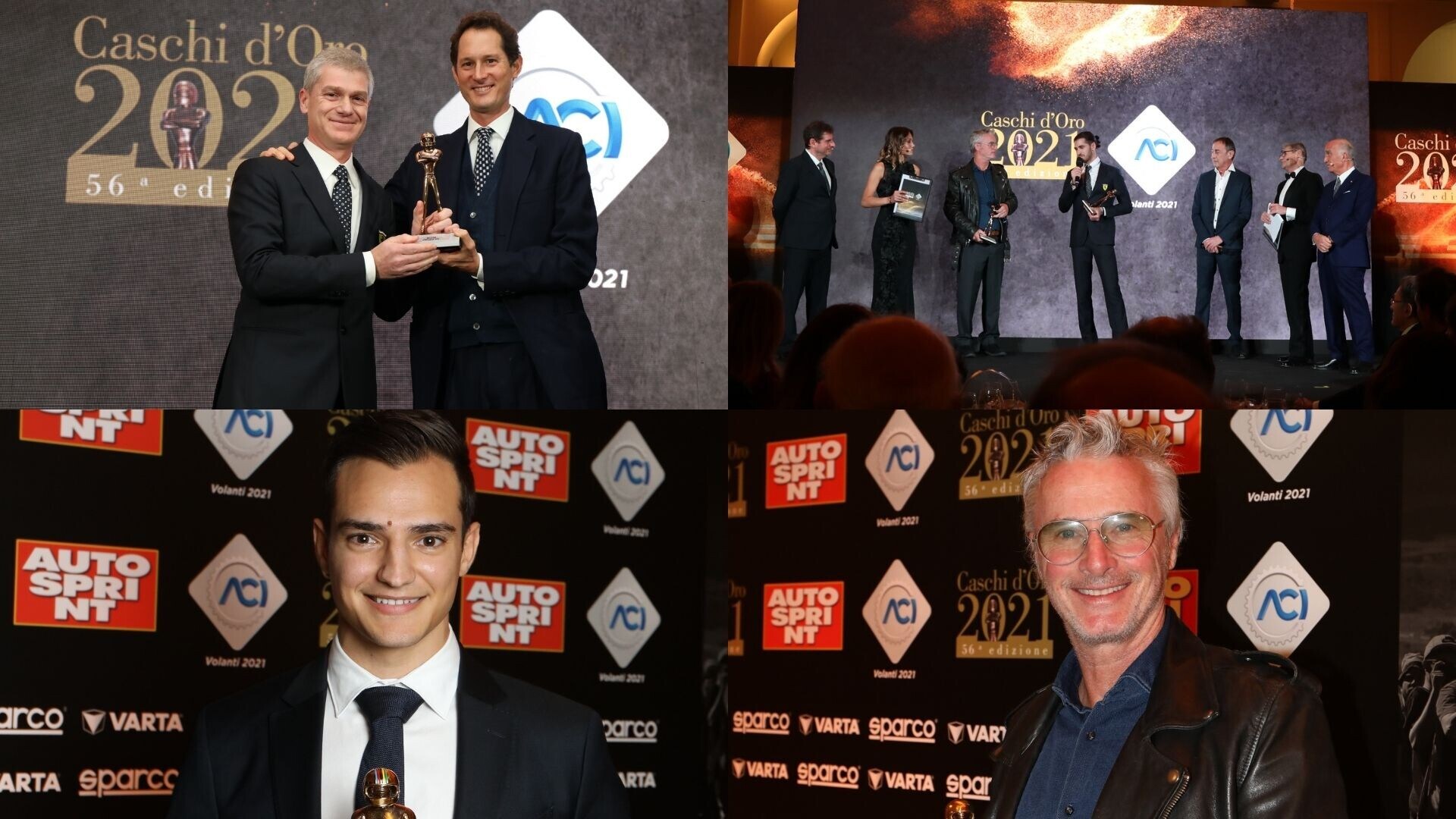 Caschi D'Oro e Volanti ACI 2021, parata di stelle da Elkann a Giovinazzi