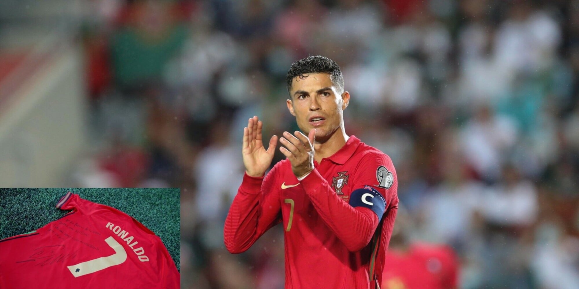 Ronaldo cuore d'oro: maglia all'asta per le vittime del vulcano a La Palma