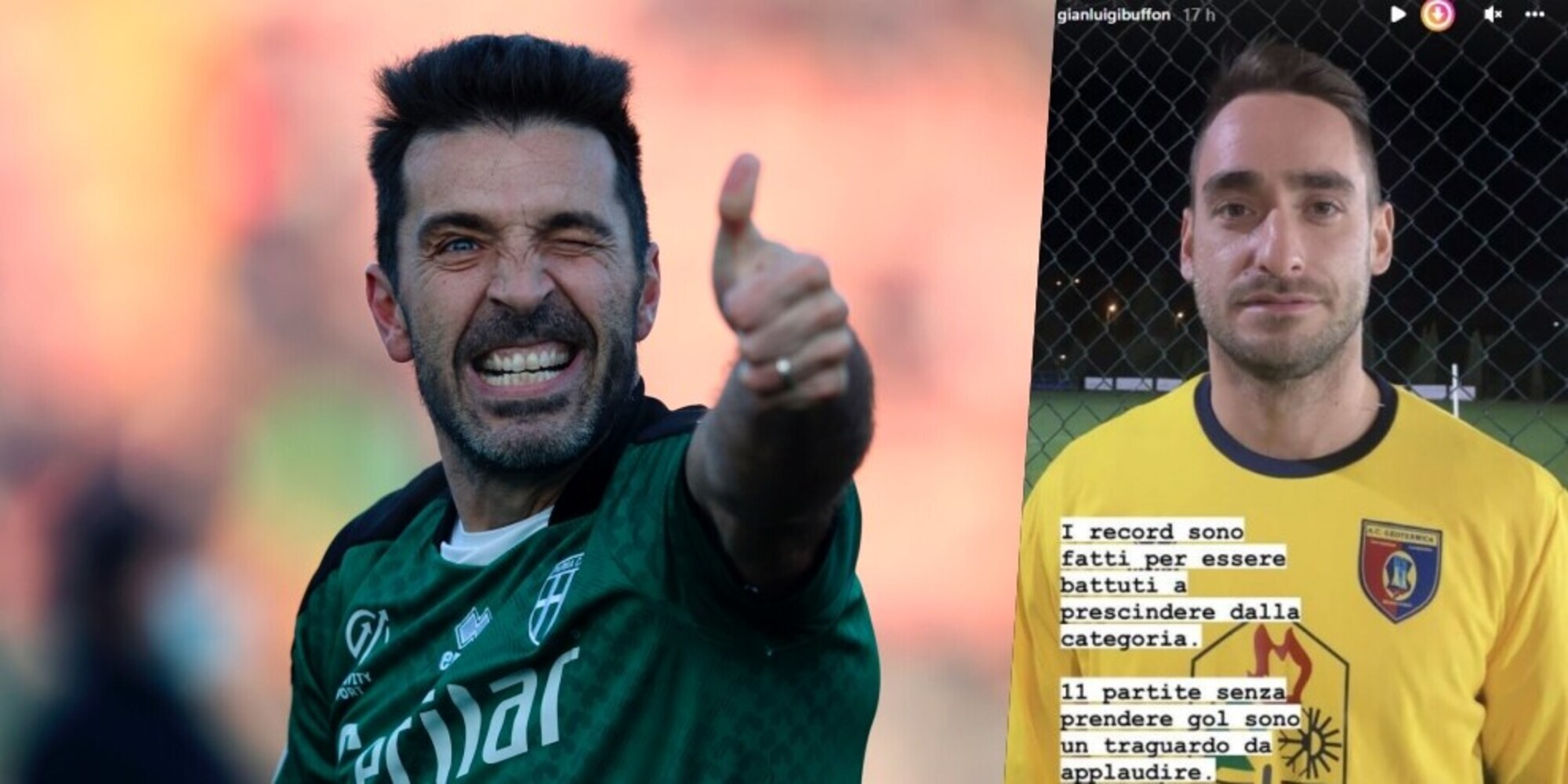 Giacomo Rossi supera il record di Buffon: sui social i complimenti dell'ex Juve