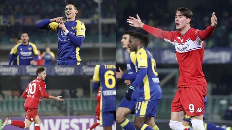 Il Verona ferma la Fiorentina di Vlahovic: Castrovilli replica a Lasagna