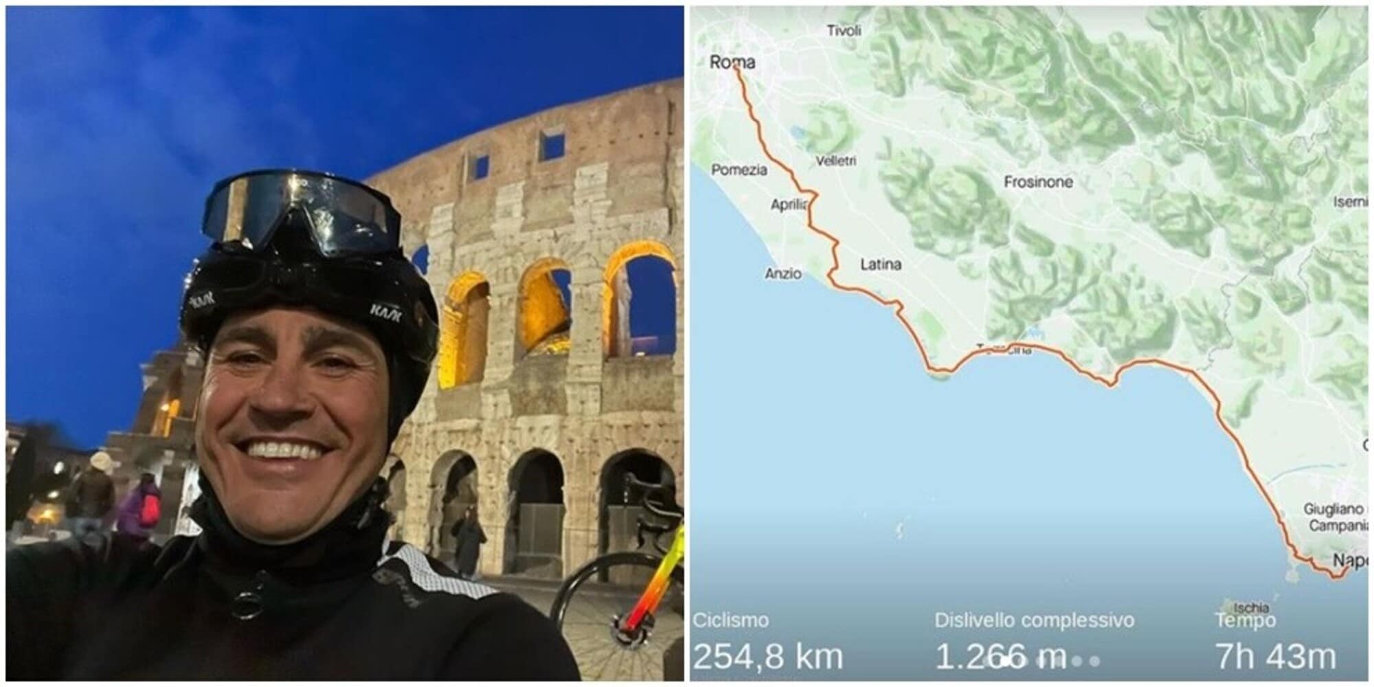 Cannavaro pedala da Napoli a Roma: 'like' di Totti, Perrotta incredulo