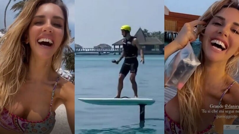 Michela Persico e il "sirenetto" Rugani: relax e risate alle Maldive