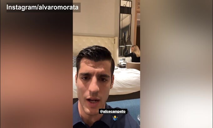 Alvaro Morata rimprove Alice: "Sempre in ritardo.."