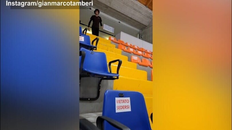 Il duro allenamento di Tamberi