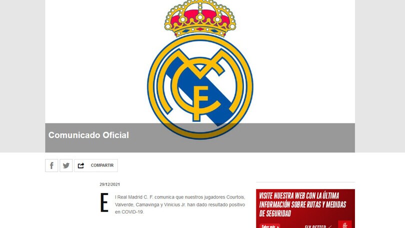 Covid, il focoloaio al Real Madrid non si spegne: altri 4 giocatori positivi