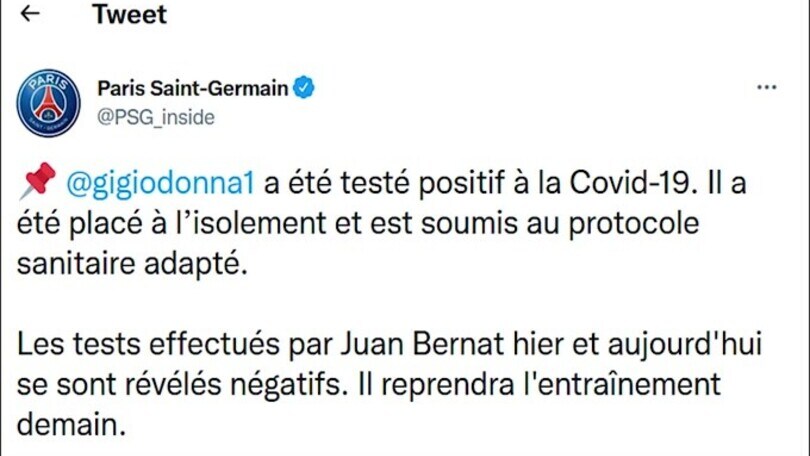 Psg, anche Donnarumma è positivo al Covid