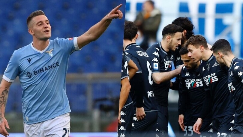 Lazio, con l'Empoli è solo 3-3: Milinkovic fa doppietta
