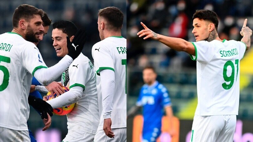 Raspadori e Scammacca, che doppiette: "manita" del Sassuolo