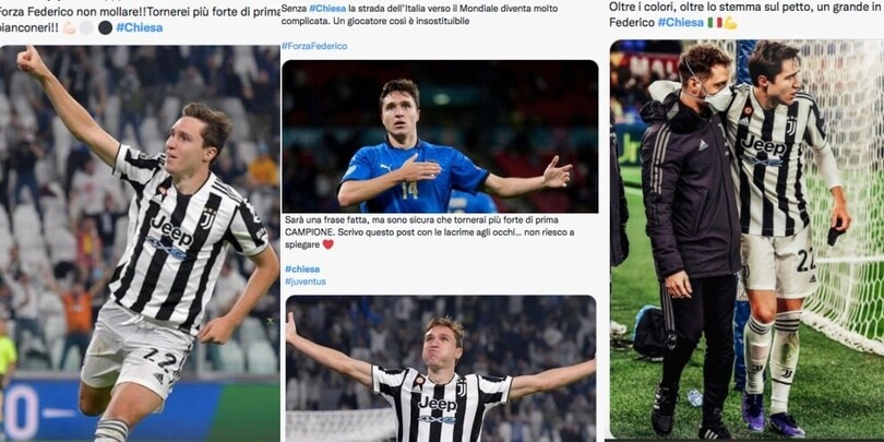 Chiesa, i tifosi in coro sui social: "Tornerai più forte di prima, forza Fede"