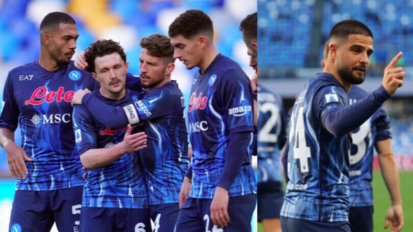 Napoli, che poker alla Salernitana: Insigne aggancia Maradona