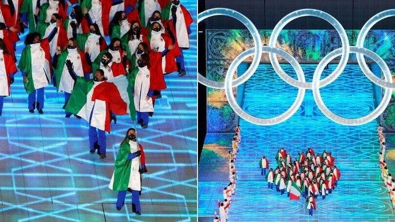 Moioli apre i sogni dell'Italia nelle Olimpiadi Invernali: la sfilata col tricolore