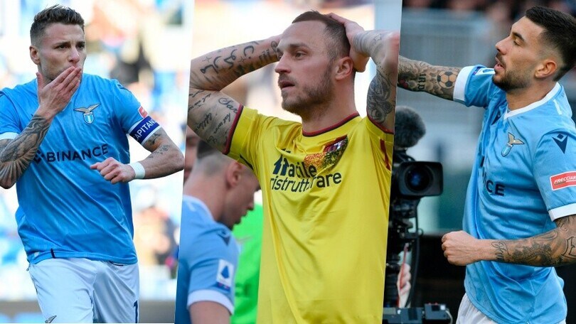 La Lazio vola con Immobile-Zaccagni: 3-0 al Bologna