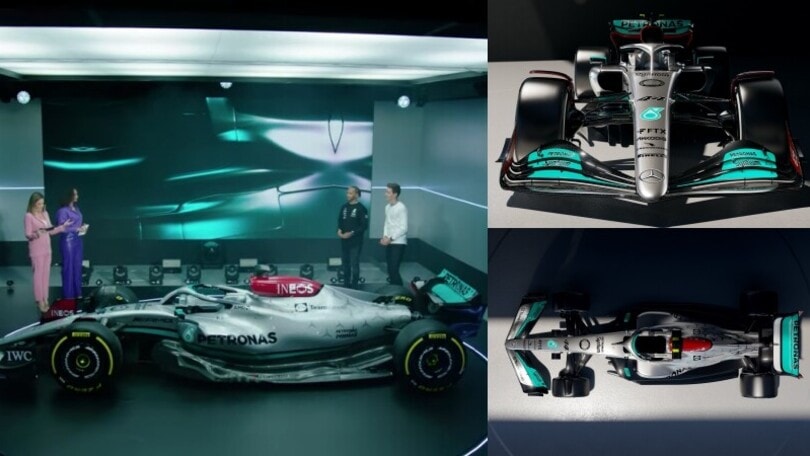 Hamilton e Russell svelano la nuova Mercedes W13