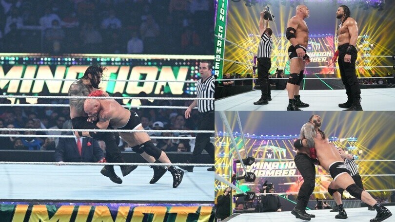 Roman Reigns da record a Elimination Chamber 2022