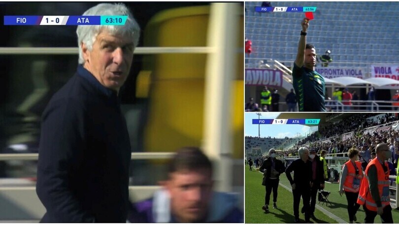 Fiorentina-Atalanta, Gasperini infuriato: l'arbitro lo espelle