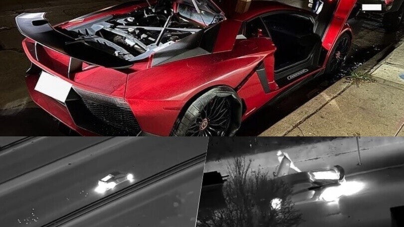 Lamborghini, inseguimento shock a un'Aventador da 750 cv: la polizia arresta due ventenni