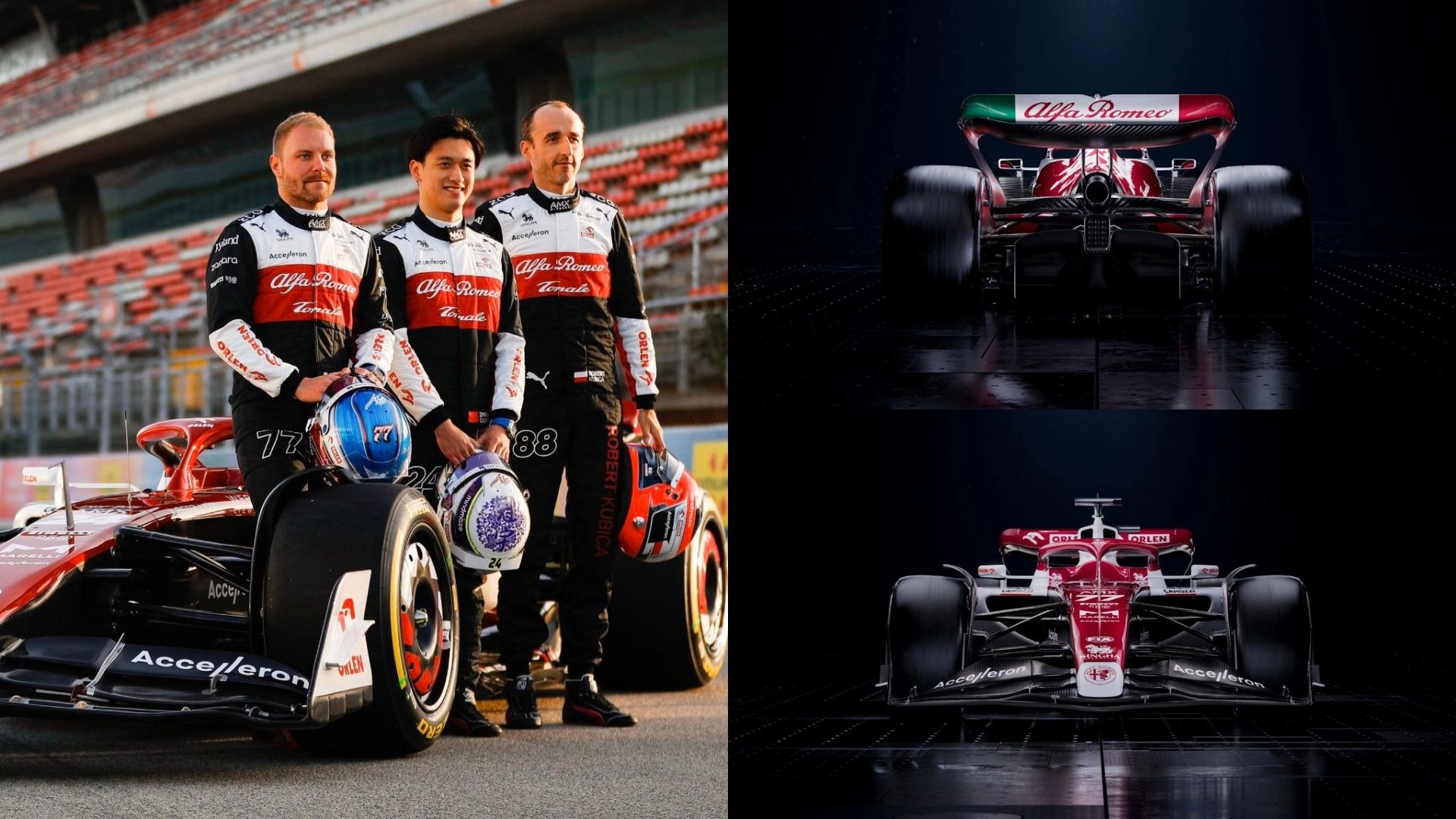 Nuova Alfa Romeo C42: Bottas e Zhou sfoggiano il tricolore