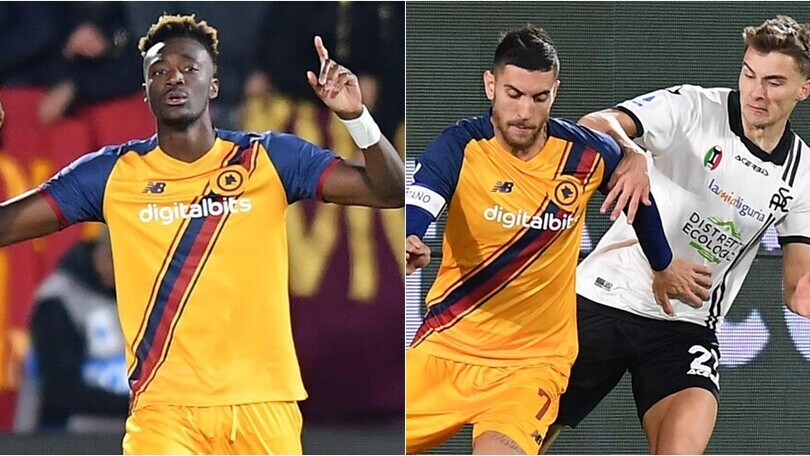 Roma, vittoria all'ultimo secondo: Spezia battuto da Abraham su rigore