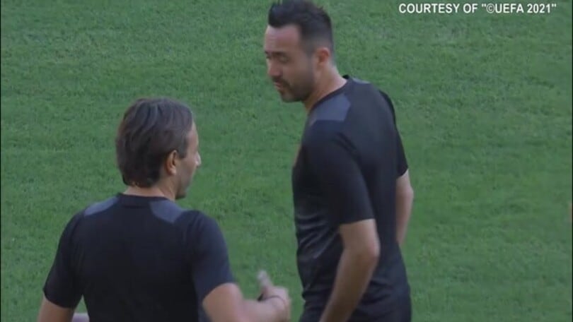 De Zerbi e il suo staff rientrati in Italia