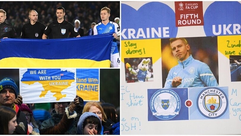 City in Fa Cup con Zinchenko capitano e la bandiera dell'Ucraina