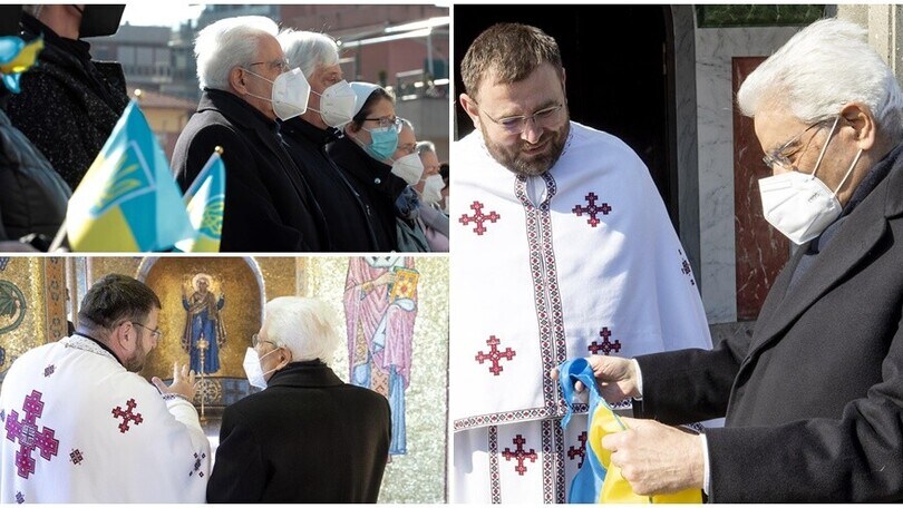 Mattarella alla chiesa ucraina di Roma: "Faremo tutto quello che si può"
