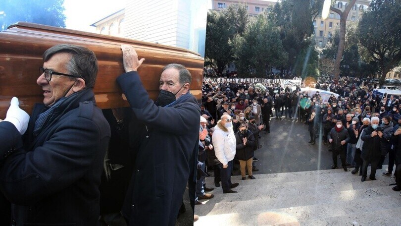 La Lazio saluta Pino Wilson: folla ai funerali, ci sono anche i giocatori