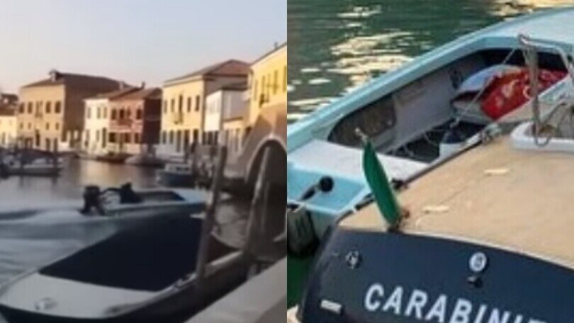 Venezia, l'inseguimento di barche tra i canali sembra un film