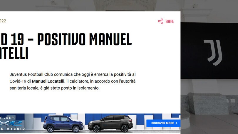 Juve, altra tegola: Locatelli positivo al Coronavirus